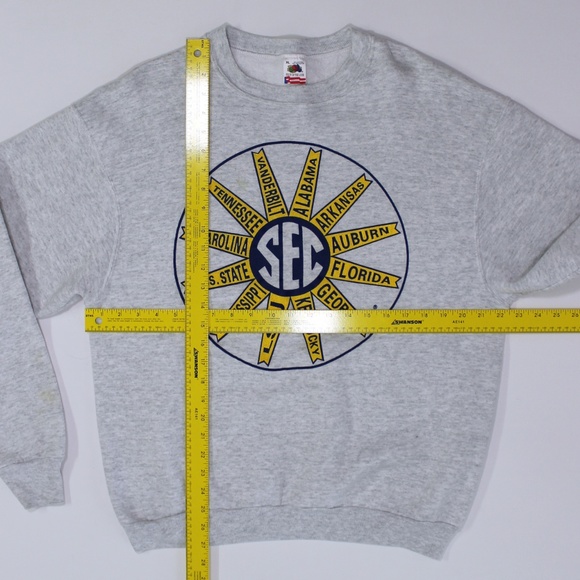 VTG 90s SEC Crew Neck Sweatshirt Made in USA NCAA - Picture 2 of 3